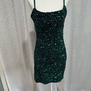 Emory park green sequin dress size small